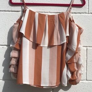 Orange Blouse Ruffles